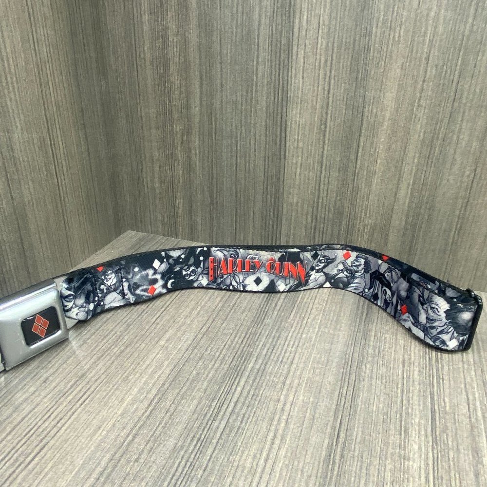 Buckle-Down, DC Comics Harley Quinn Logo, Black, Red, White, Seatbelt Buckle